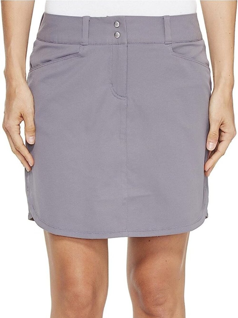 NWT, ADIDAS Essential 3 Stripe Gray Skort - 2